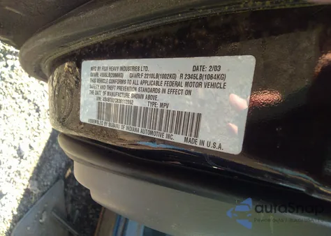 2003 Subaru Baja Sport из США, поврежденный, VIN 4S4BT62C836112052